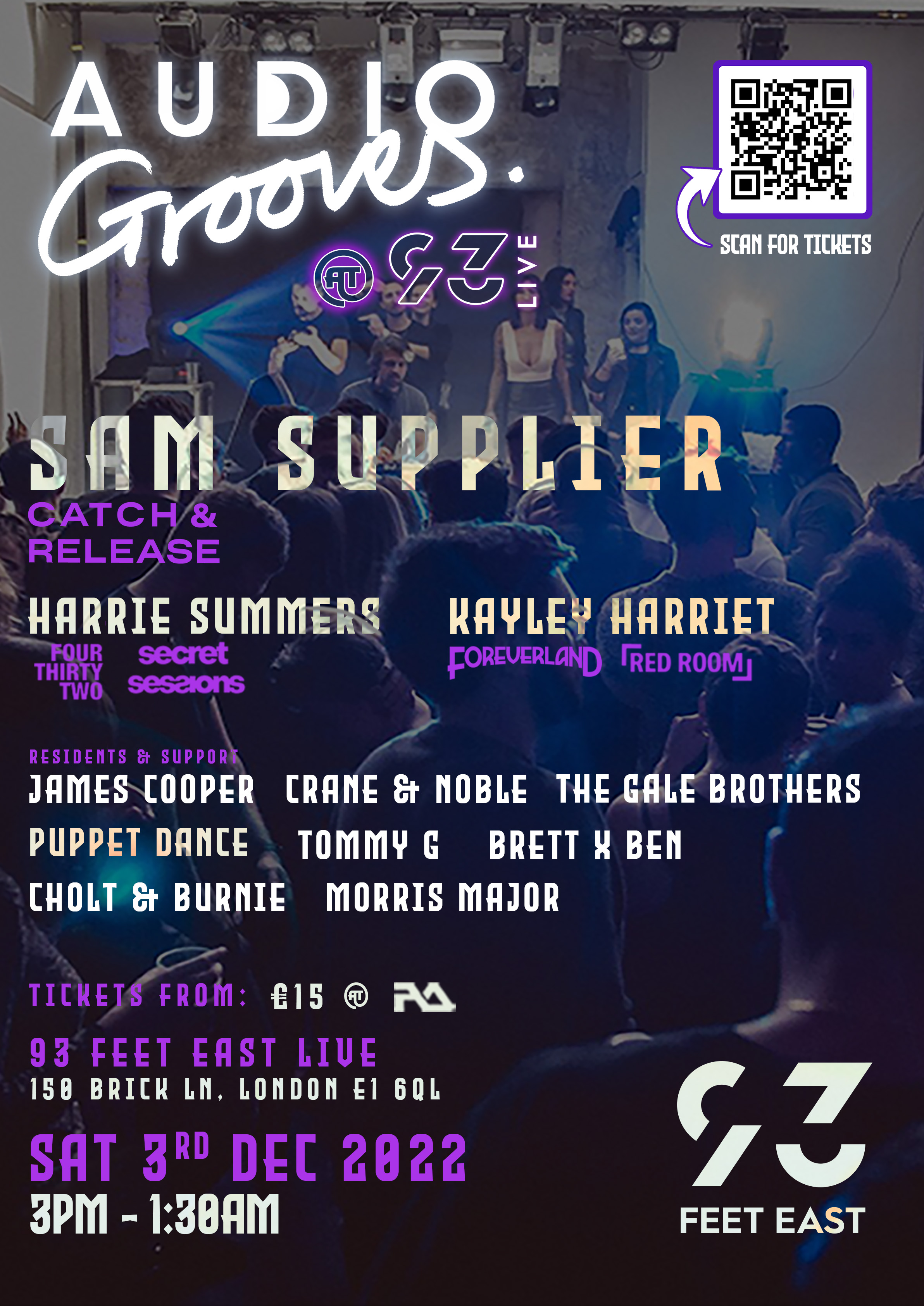 93 Feet East full lineup release poster