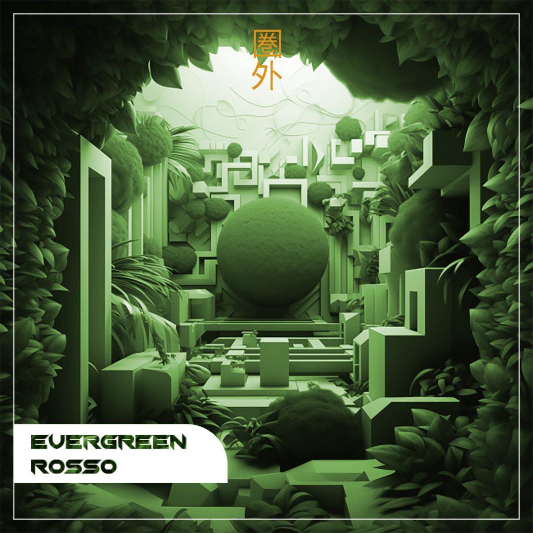 Evergreen Rosso single release artwork for Kengai Records
