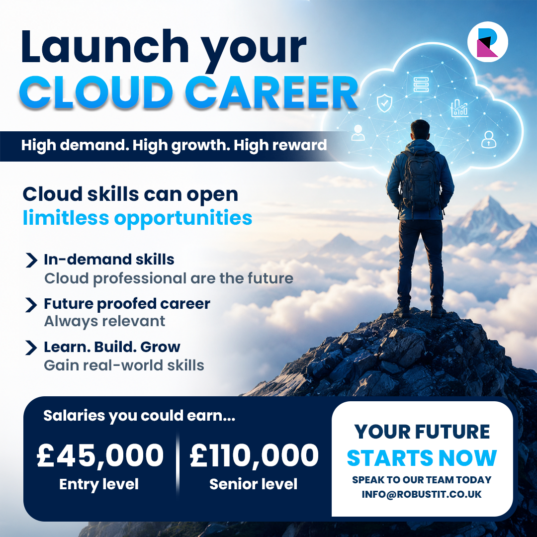Launch your cloud career paid social ad with bold headline and CTA