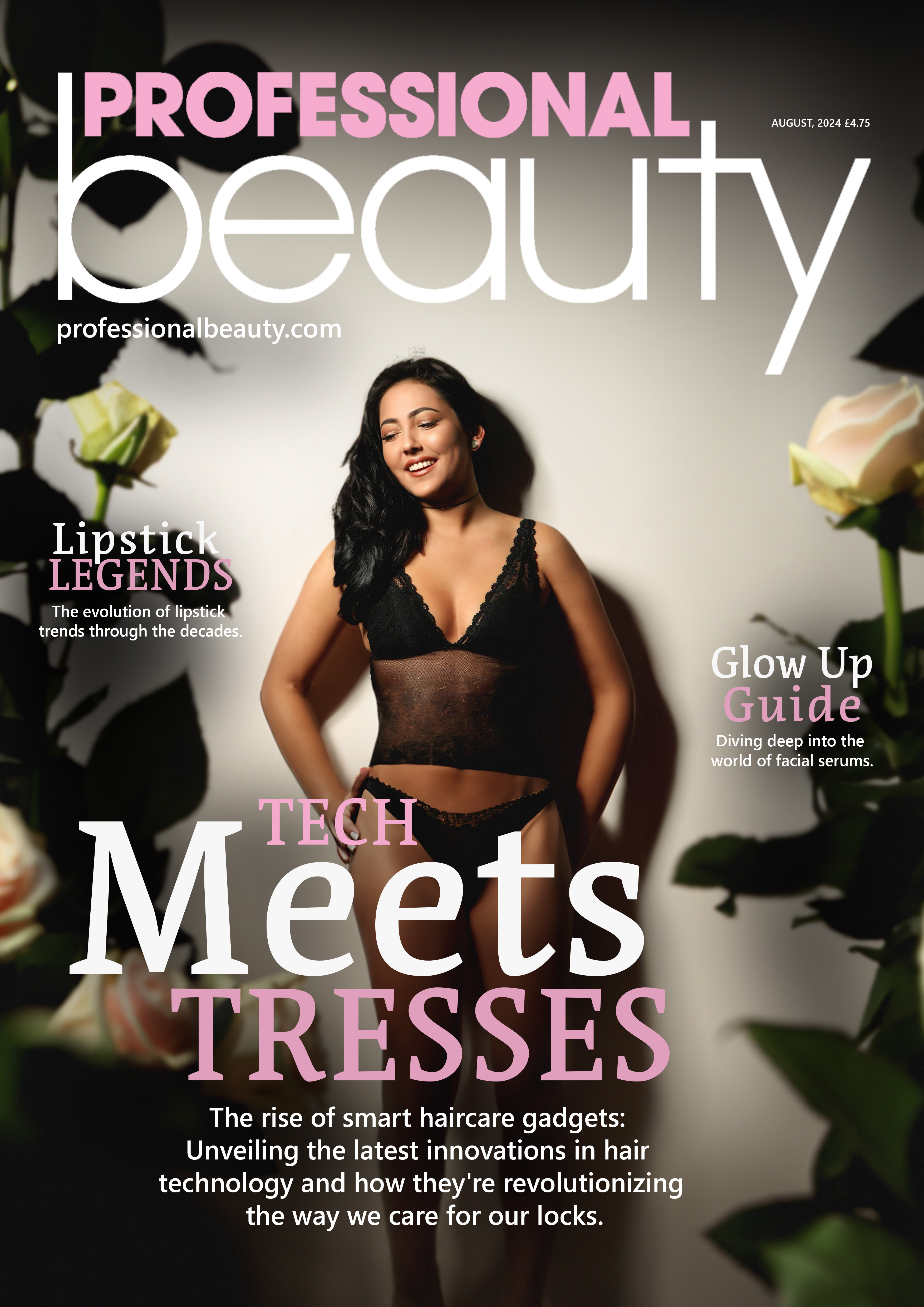 Magazine cover layout featuring IT training career messaging